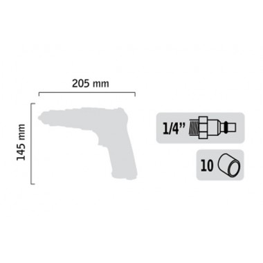 Perceuse pneumatique reversible 10 mm