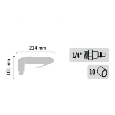 Perceuse d'angle reversible 10 mm