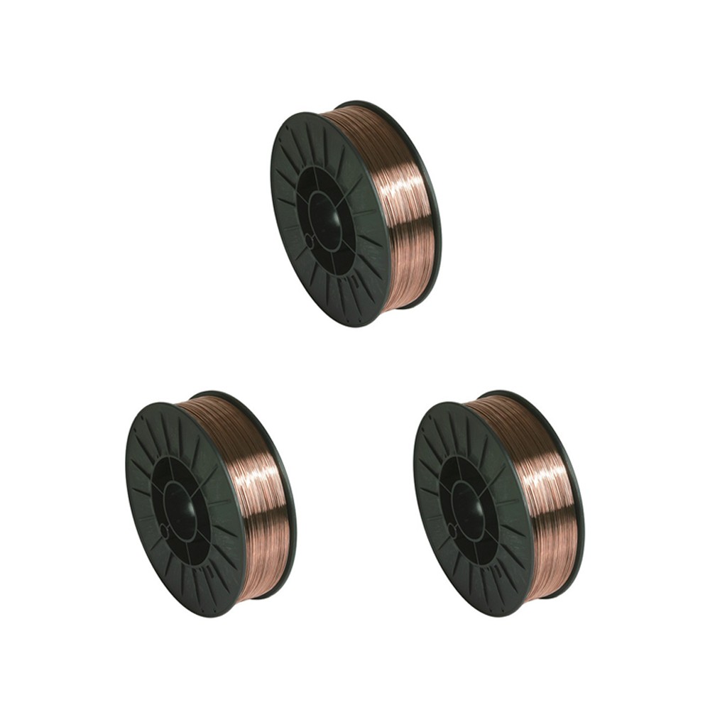 Lot 3 bobines de fil plein acier Ø0.8 pour soudure MIG / MAG Lot 3 bobines de fil plein acier Ø0.8 pour soudure MIG / MAG