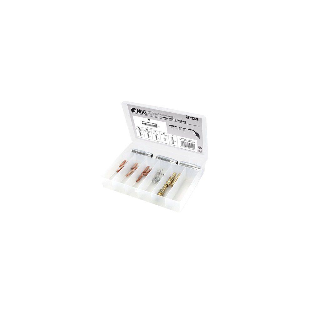 COFFRET CONSOMMABLES GYS  - POUR TORCHE MIG 150A (MB15) 041226
