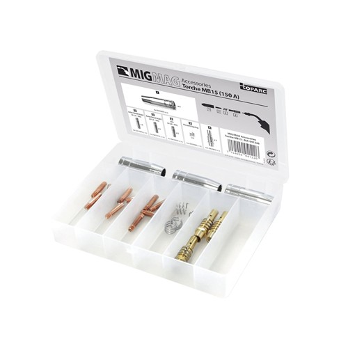 COFFRET CONSOMMABLES GYS  - POUR TORCHE MIG 150A (MB15) 041226