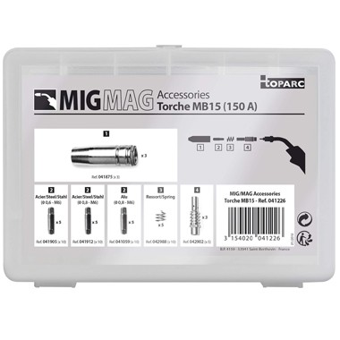 COFFRET CONSOMMABLES GYS  - POUR TORCHE MIG 150A (MB15) 041226