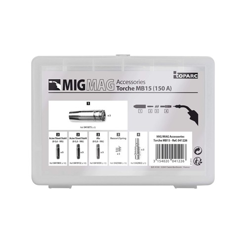 COFFRET CONSOMMABLES GYS  - POUR TORCHE MIG 150A (MB15) 041226