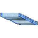 Lot de 10 plaques d'immatriculation vierge Alu FR