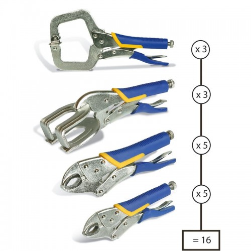 Lot de 16 pinces étau carrossier