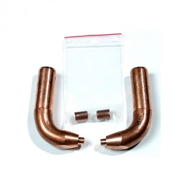 2 bras cuivre droits X1 - LG 120 mm avec 2 caps
