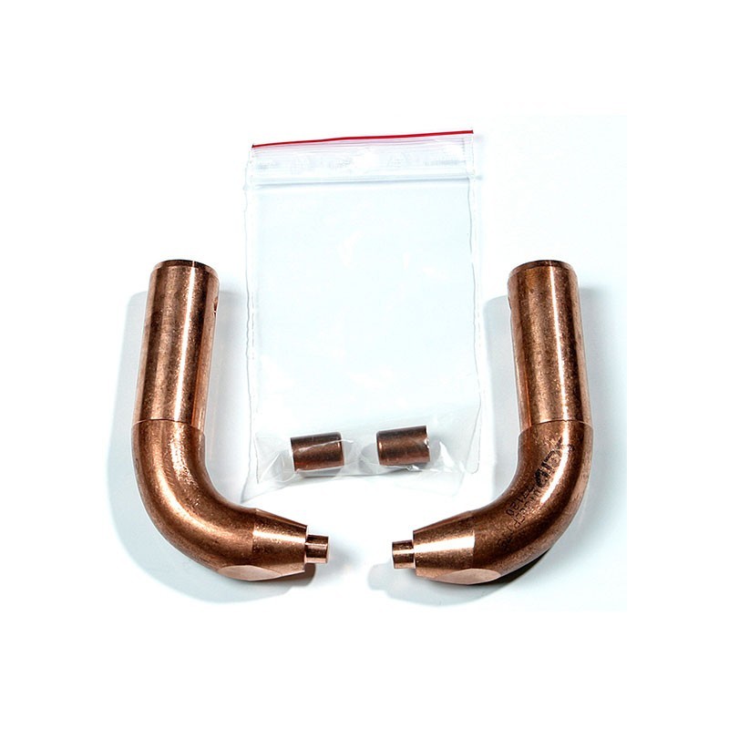 2 bras cuivre droits X1 - LG 120 mm avec 2 caps 2 bras cuivre droits X1 - LG 120 mm avec 2 caps